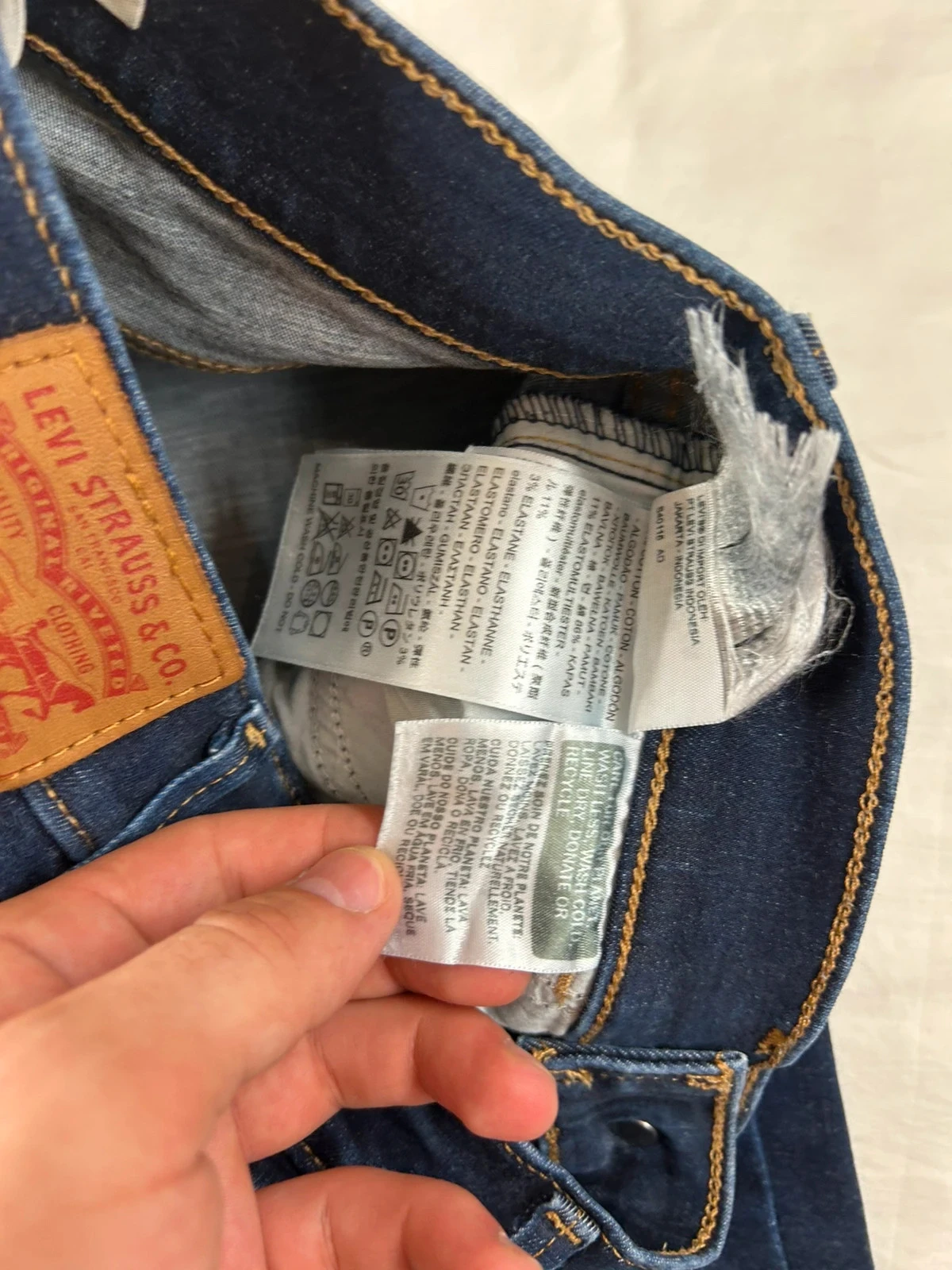 Jean skinny marineblauw Levi's 710 super skinny w24 l30 – photo 13